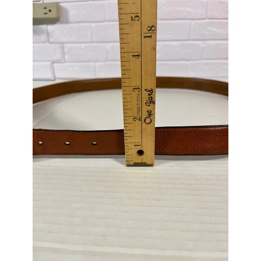 Men's Wearhouse Belt Men 44 Brown Full Grain Italian‎ Leather Italy